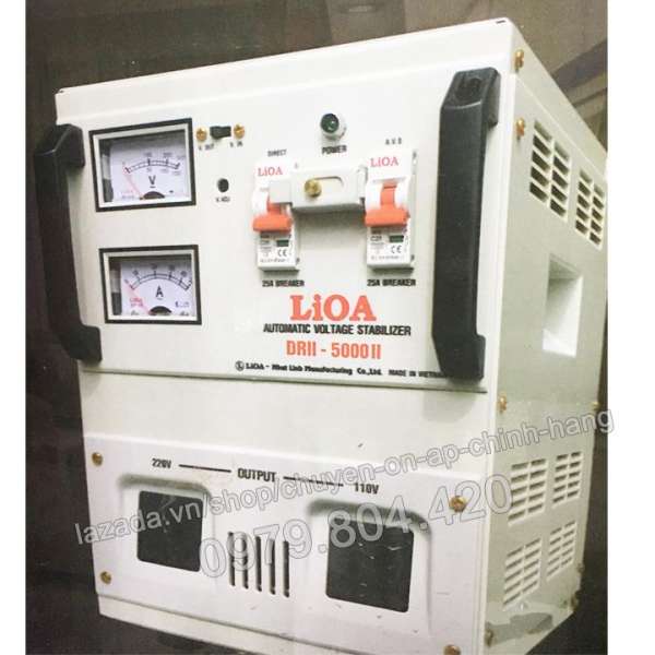 Ổn Áp Lioa 5KVA 1 Pha Dải 90-250V, Thế Hệ II 100% Dây Đồng