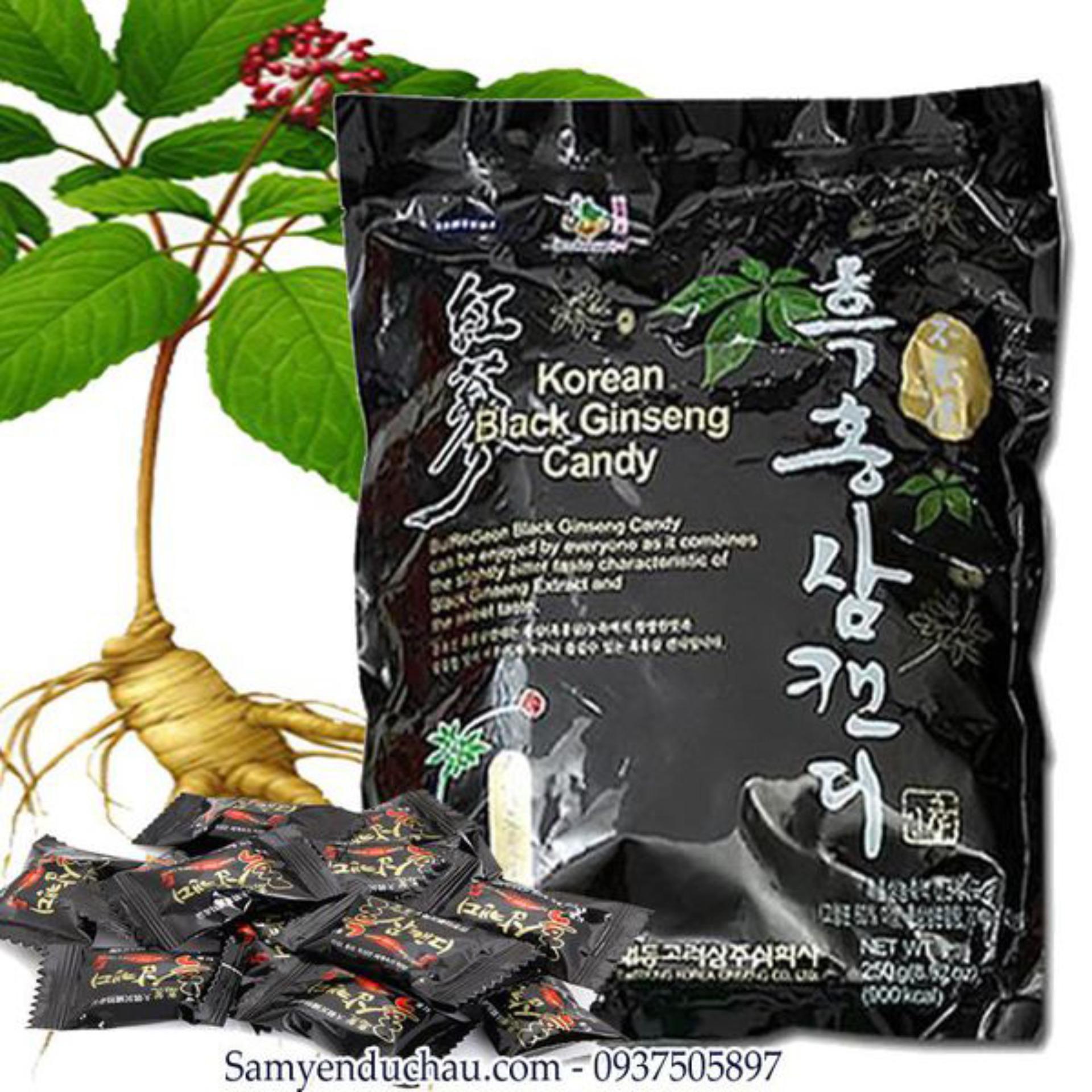 [Siêu ngon nhẵn sâm date mới 2027] Combo 3 Gói Kẹo hắc sâm Hàn Quốc 250gr Daedong