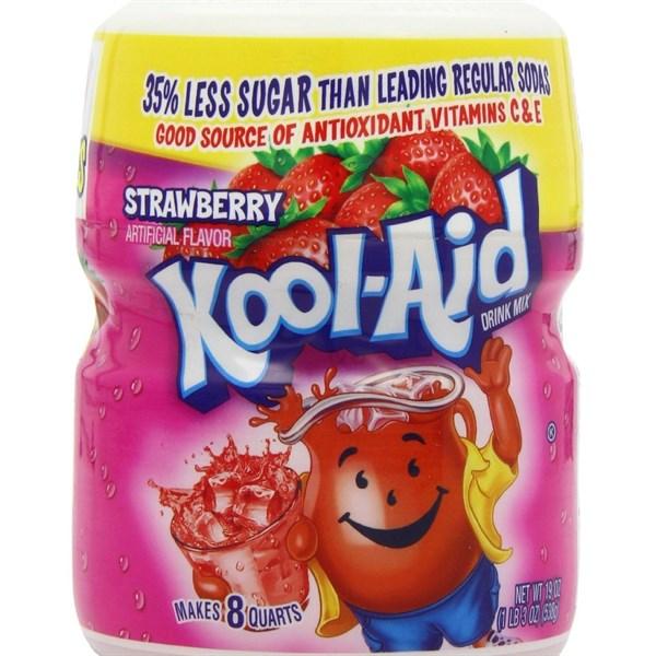 Bột Pha Nước Trái Cây Kool Aid Vị Dâu 538g