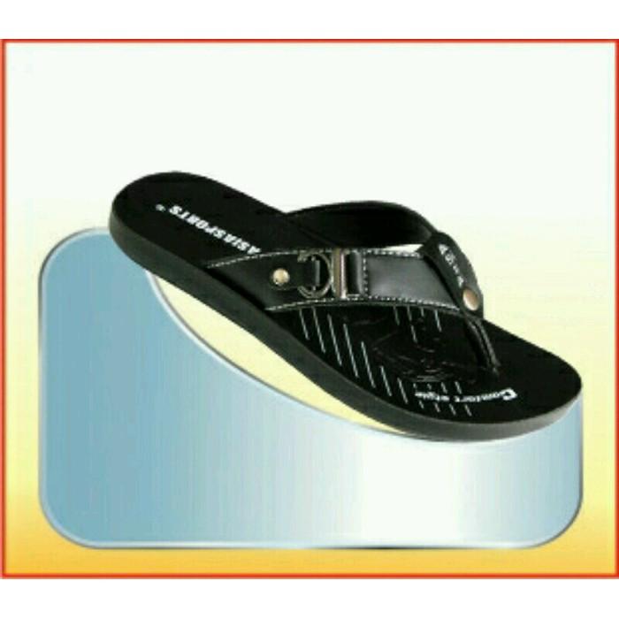 [Hcm] Asia Men's Fashion Flip-Flops with Straps and Pu Leather Sole