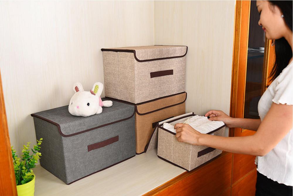 SÉT 2 TÚI VẢI ĐỰNG ĐỒ KHUNG CỨNG PHONG CÁCH HÀN QUỐC