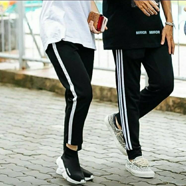 [HCM]Quần 1 sọc thun da cá không bo ( có sọc đỏ sọc trắng)