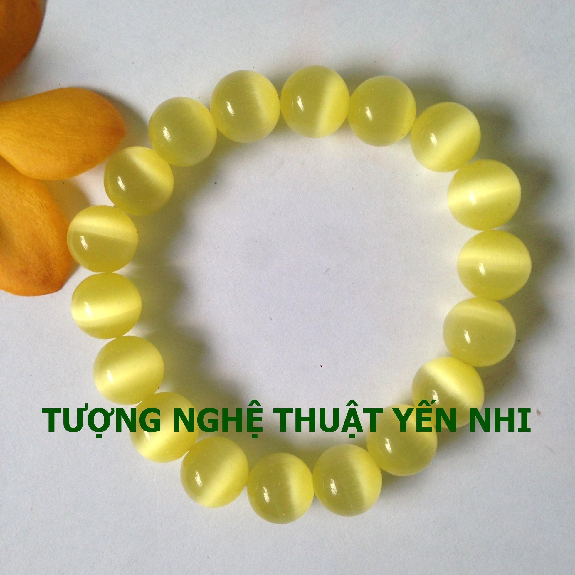 Vòng tay đá Mắt mèo size hạt 10ly