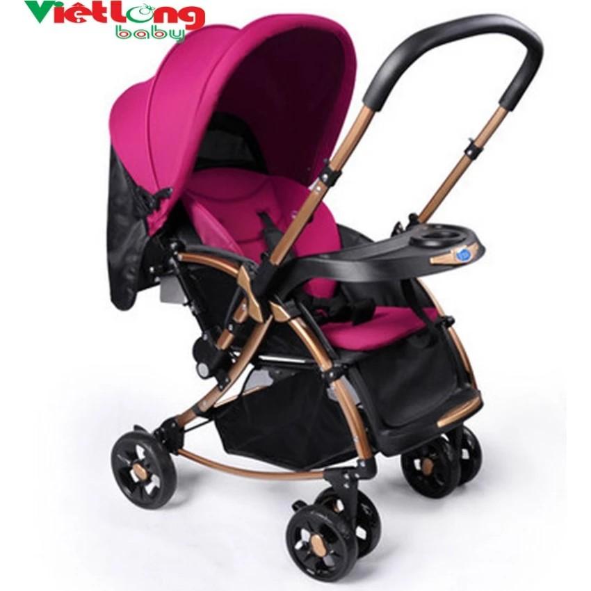 Xe đẩy bập bênh 2 chiều cho trẻ em Baobaohao C3 (Hồng tím)