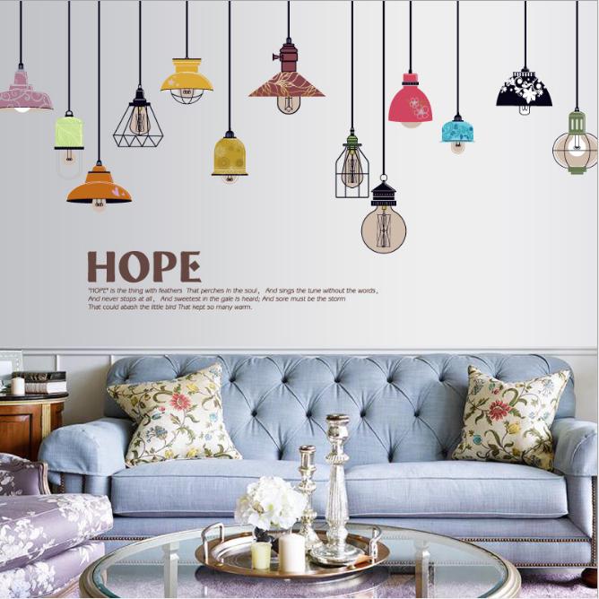 [HCM]Decal dán tường chùm đèn và bếp