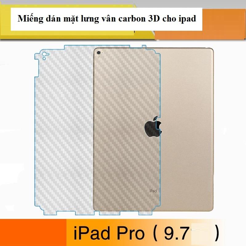 Miếng dán mặt lưng vân Carbon 3D iPad Hàng nhập khẩu
