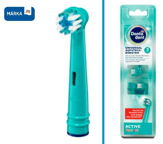Vỉ 3 Đầu Bàn Chải Máy Dontodent Active Young