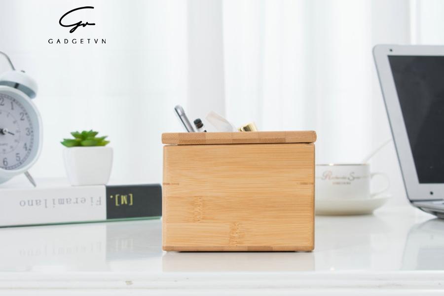 Hộp gỗ đựng giấy nhiều ngăn