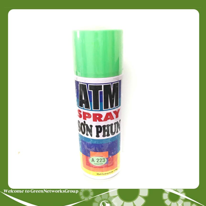 Bình sơn xịt màu A223 GreenNetworks (xanh ngọc lam)