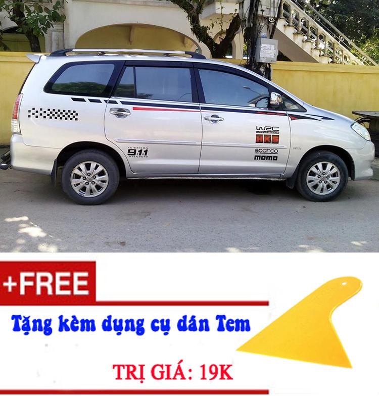 Tem dán sườn ô tô dòng xe SUV D-530 (Tặng kèm dụng cụ dán Tem)
