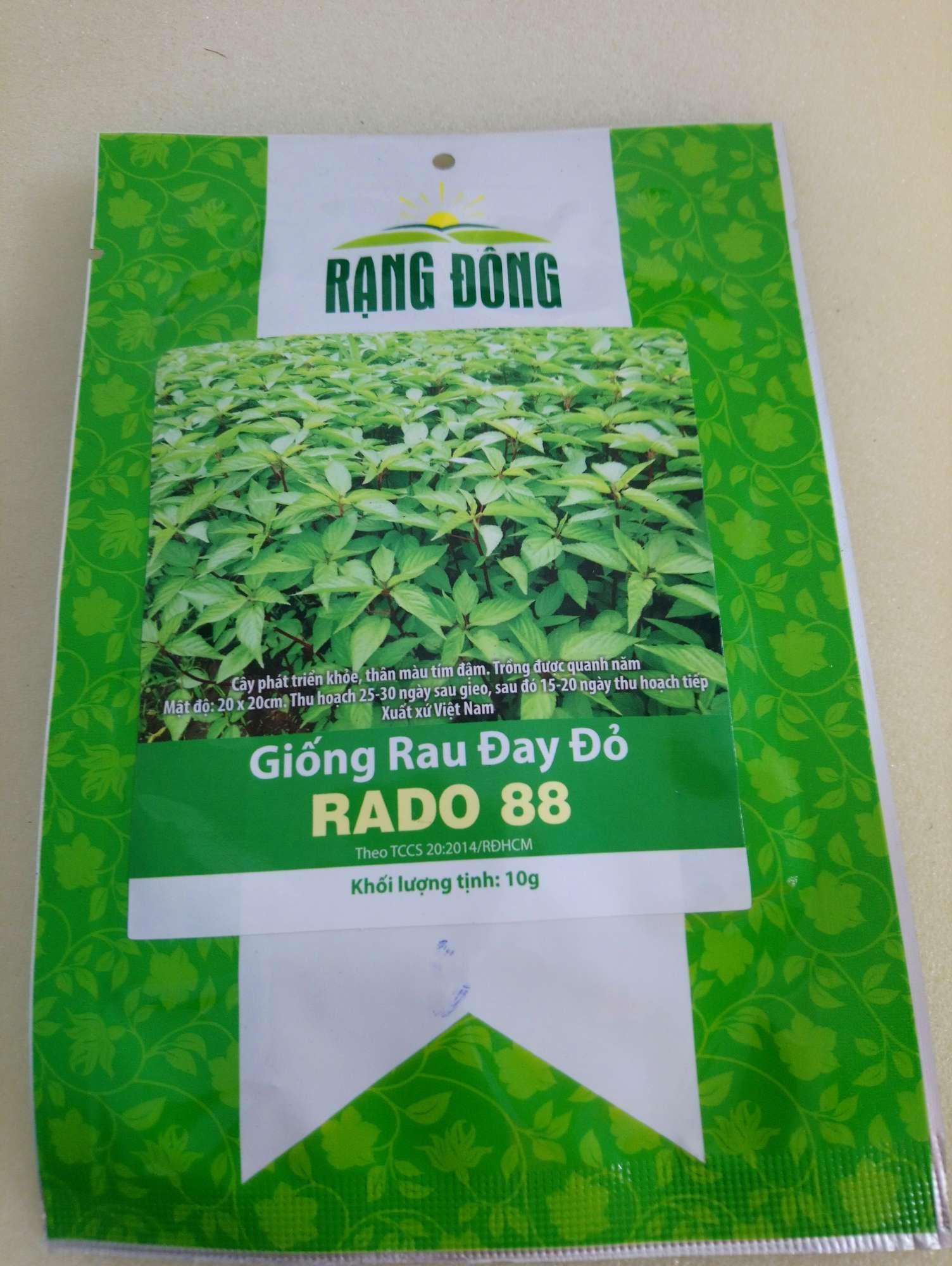 Hạt giống rau đay đỏ rado 88
