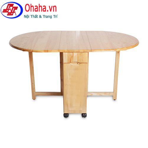 BÀN ĂN XẾP GỌN TỰ NHIÊN OVAL OHAHA