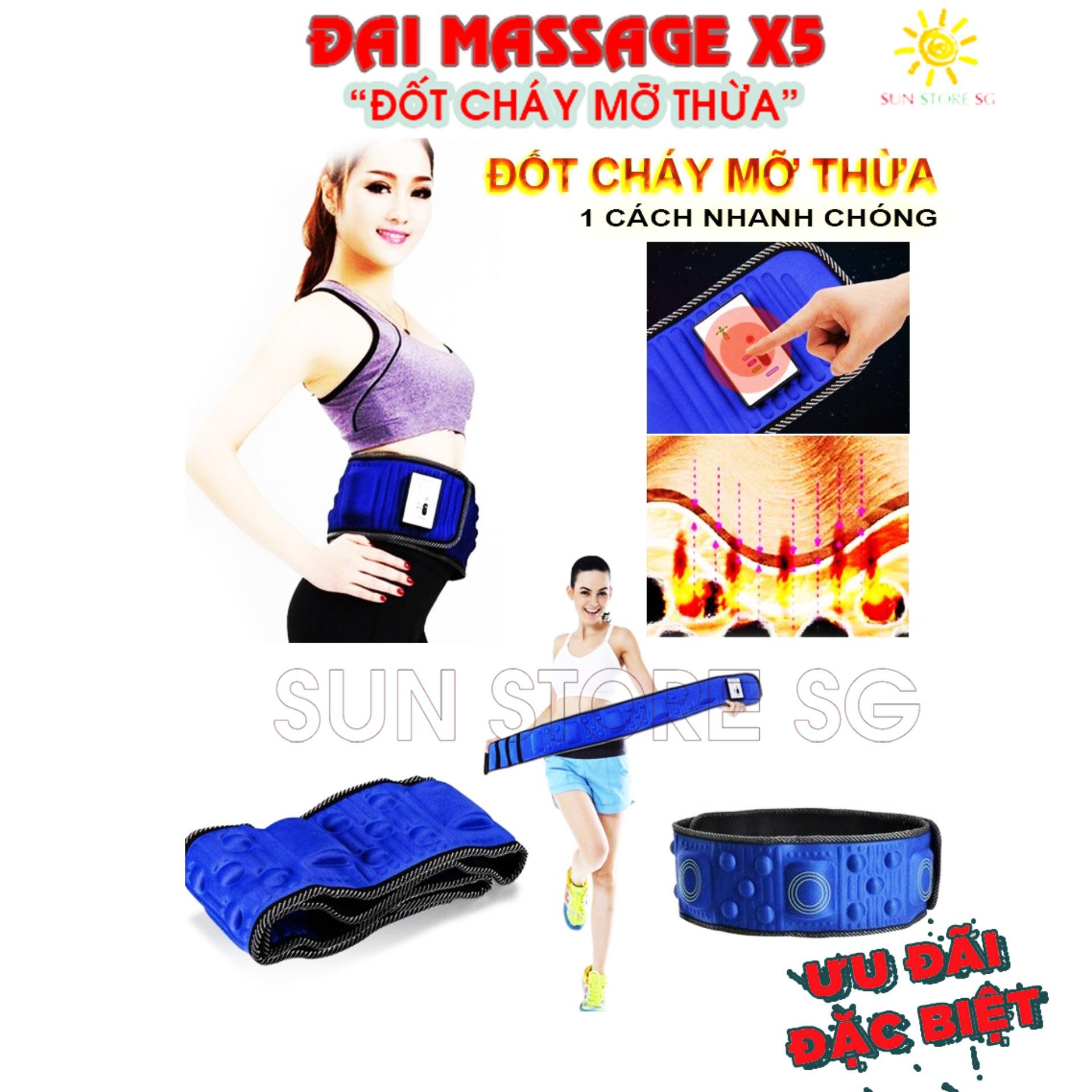 Dai Massage Tan Mo Bung - Đai Massage X5 Giảm Mỡ Bụng Hiệu Quả - Ưu Đãi 50% Chỉ Có Tại Lazada
