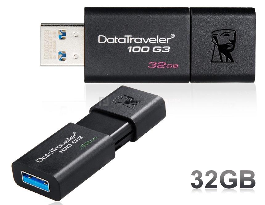 USB 3.0 Kingston 32G Data Traveler DT100G3  (Đen)