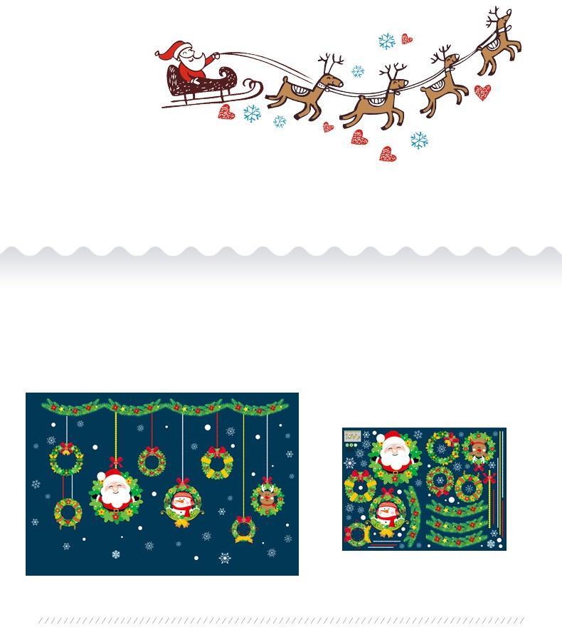 Decal trang trí GIÁNG SINH, NOEL độc đáo kích thước 45x60cm