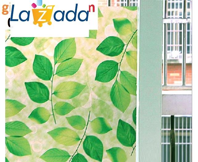 [HCM]5m Decal dán kính/kiếng họa tiết lá xanh