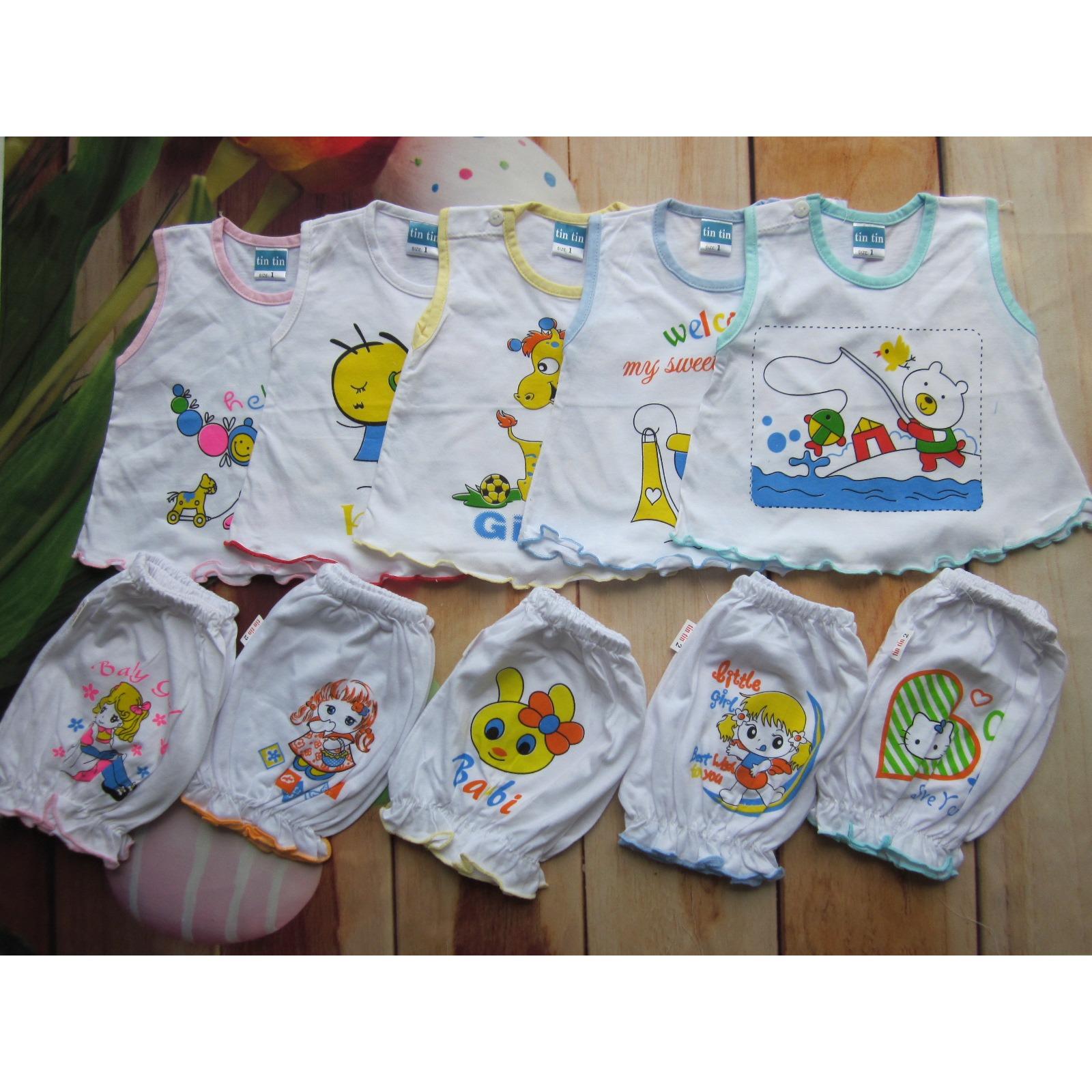 sét 5 bộ sát nách bé gái