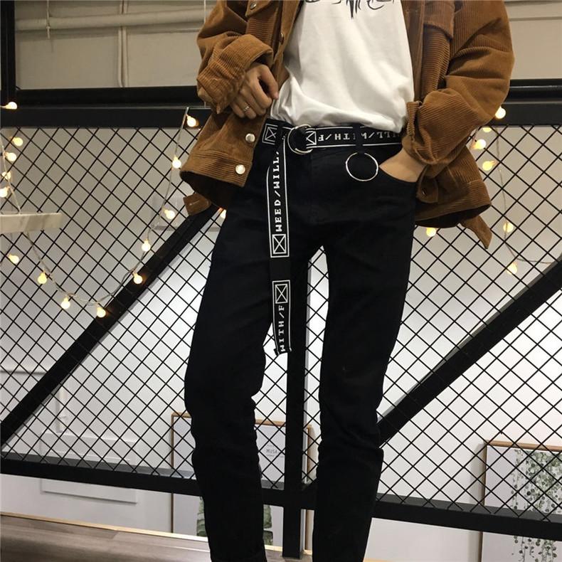 [HCM SHIP NHANH]Dây nịt Hàn Quốc unisex DN104 (Dây Đen)