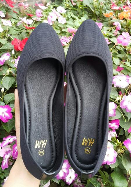Giày bệt nữ đen trơn