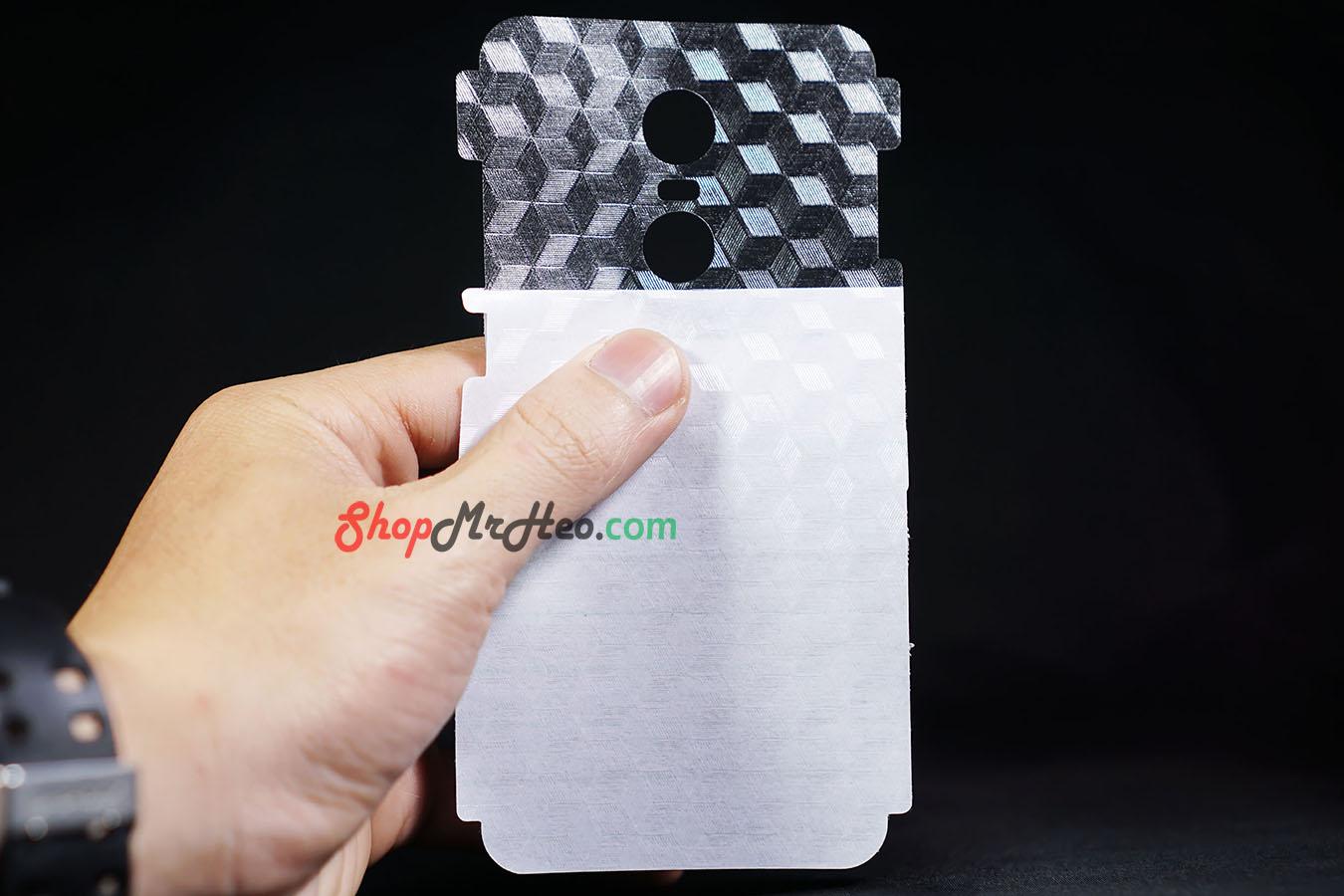 [HCM]Bộ 3 Skin Dán Mặt lưng Vân 3D Xiaomi Redmi 5 Plus