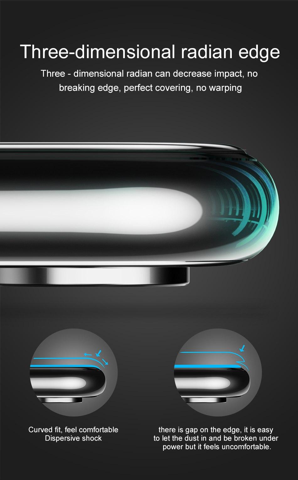 Miếng Dán Cường Lực Baseus Viền Dẻo Cho iPhone Xs Max (6.5 inch) - Đen