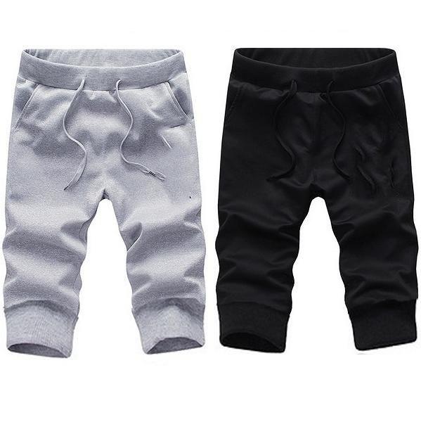 [HCM]Combo 2 quần short thun nam bo ống thời trang phong cách Hàn Quốc ( đen/ xám )