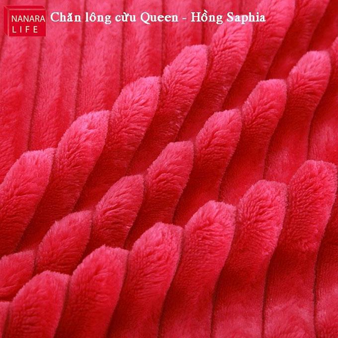 Chăn lông cừu Queen - Nanara Life Nhật Bản 200x230cm (Đỏ rubi)