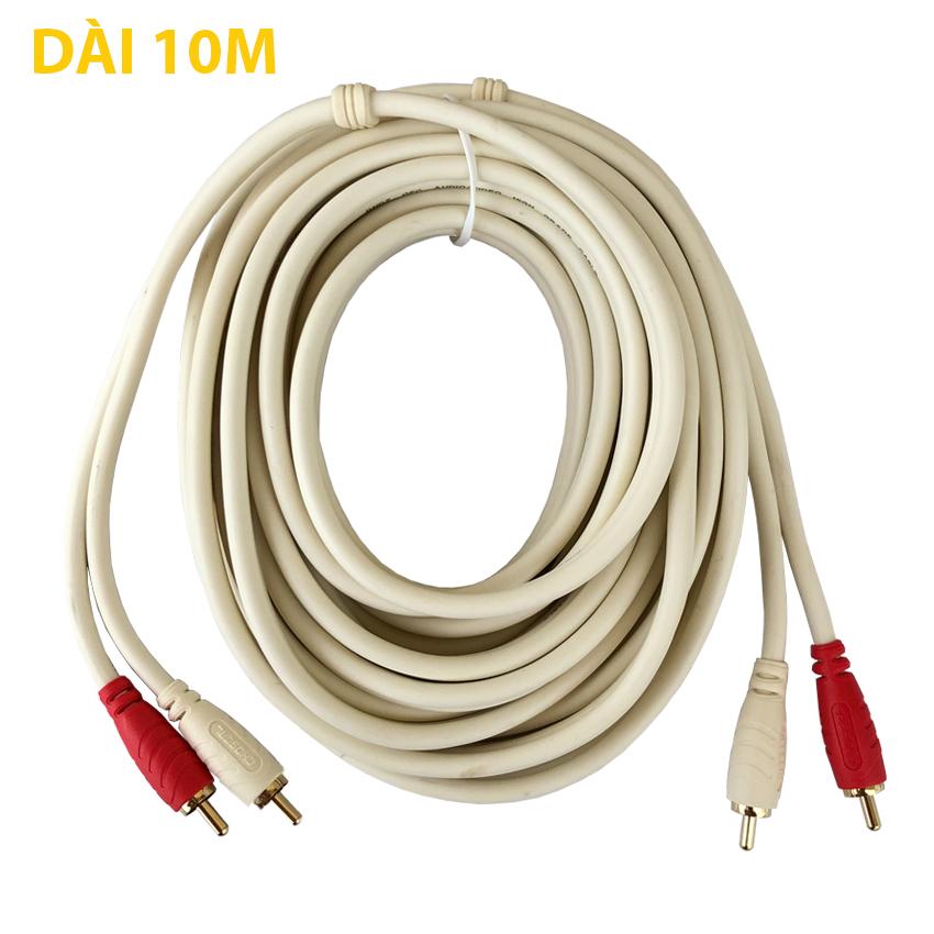 Dây AV 2 ra 2 CHOSEAL dài 10m