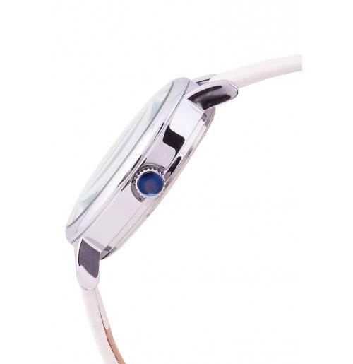 ĐỒNG HỒ NỮ JA-985B JULIUS HÀN QUỐC DÂY DA (TRẮNG MẶT XANH)