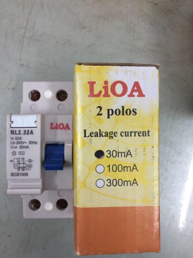 Át chống giật LiOA 32A , CB chống dòng dò 30mA