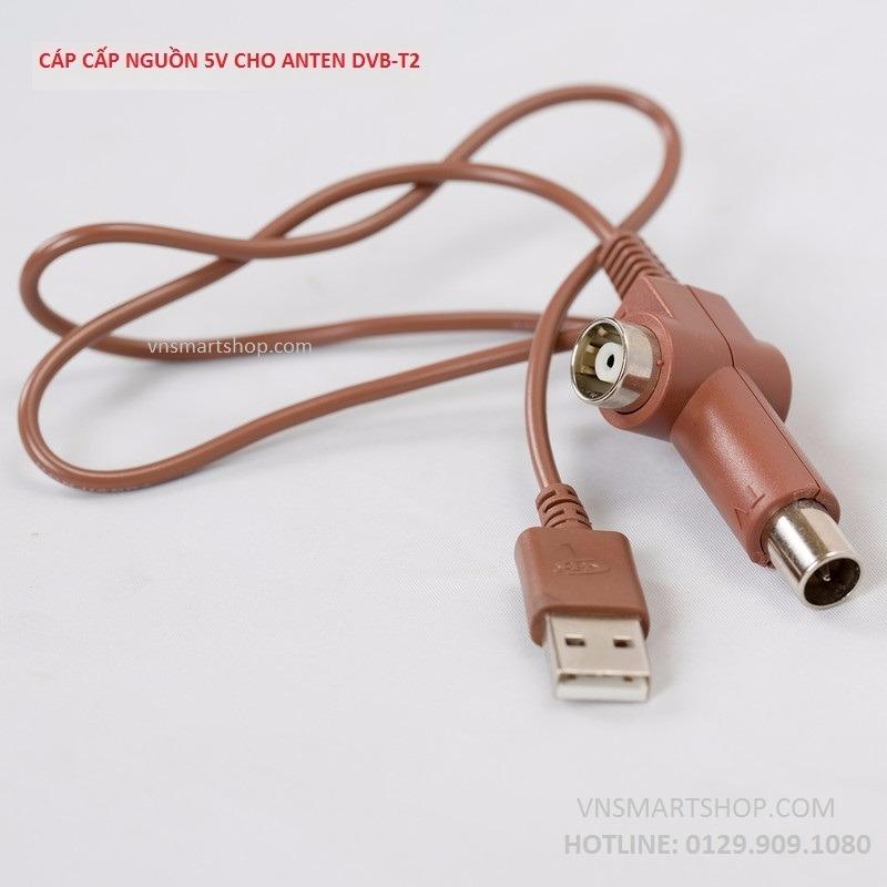 Dây usb cáp cấp nguồn 5V cho Anten DVB-T2 có mạch khuếch đại dùng