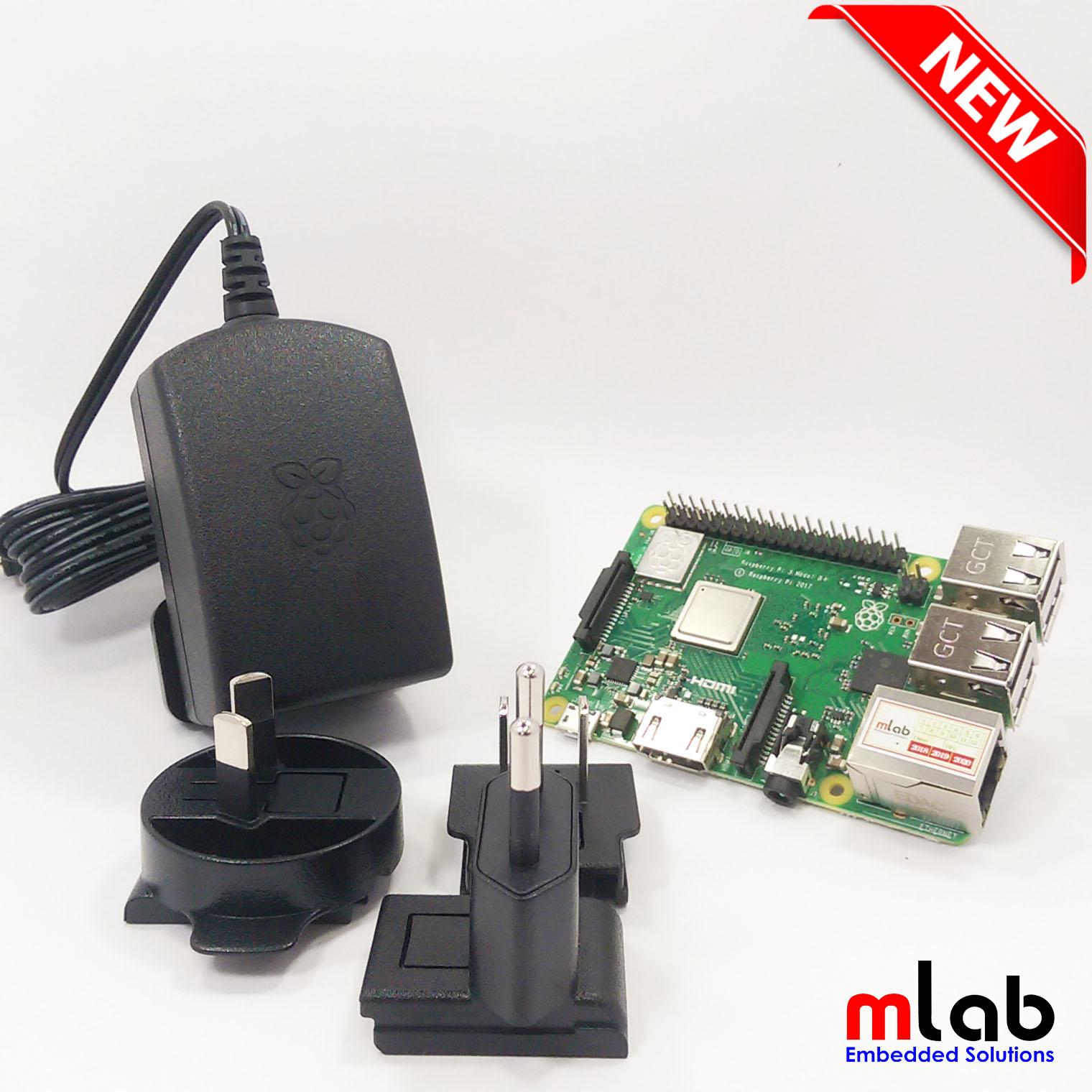 Raspberry Pi 3 Model B+ và Nguồn 5V/2.5A phiên bản chuẩn