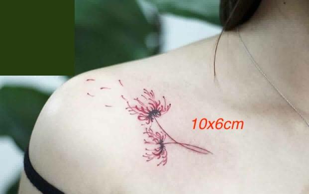 [HCM]Combo 6 tấm hình xăm dán tattoo hoa màu10x6cm  (Mua từ 2 combo tặng 2 tấm đồng size)