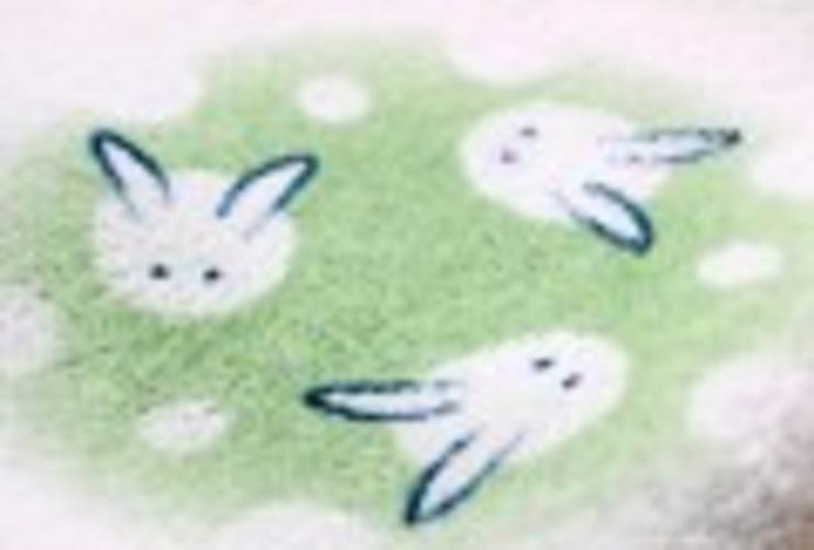 Khăn tắm Nhật Nissen mẫu thỏ (xanh, vàng)