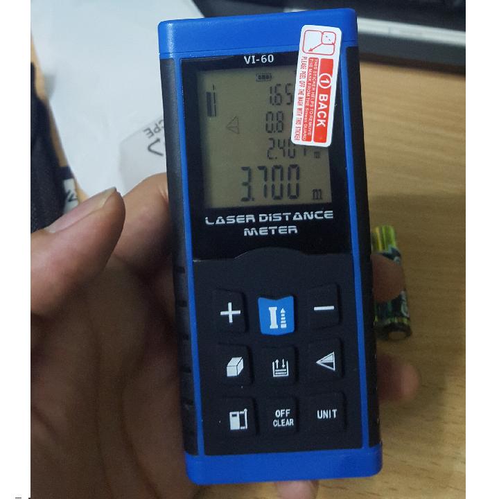 Thước điện tử, Máy đo khoảng cách bằng tia Laser Vi-60m, Thương hiệu VCHON, Chính xác tuyệt đối.