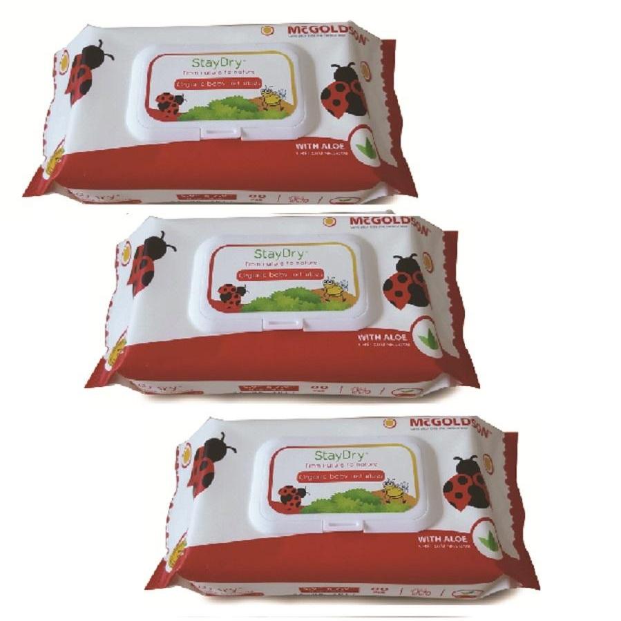 [HCM]Khăn ướt Trẻ em StayDry 80 Tờ (Không Hương)
