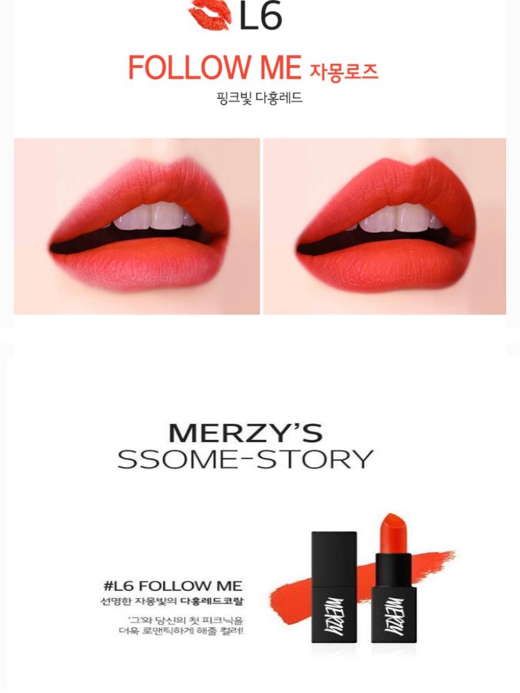 Son Thỏi Lì Merzy Another Me The First Lipstick L6 (Đỏ Cam)