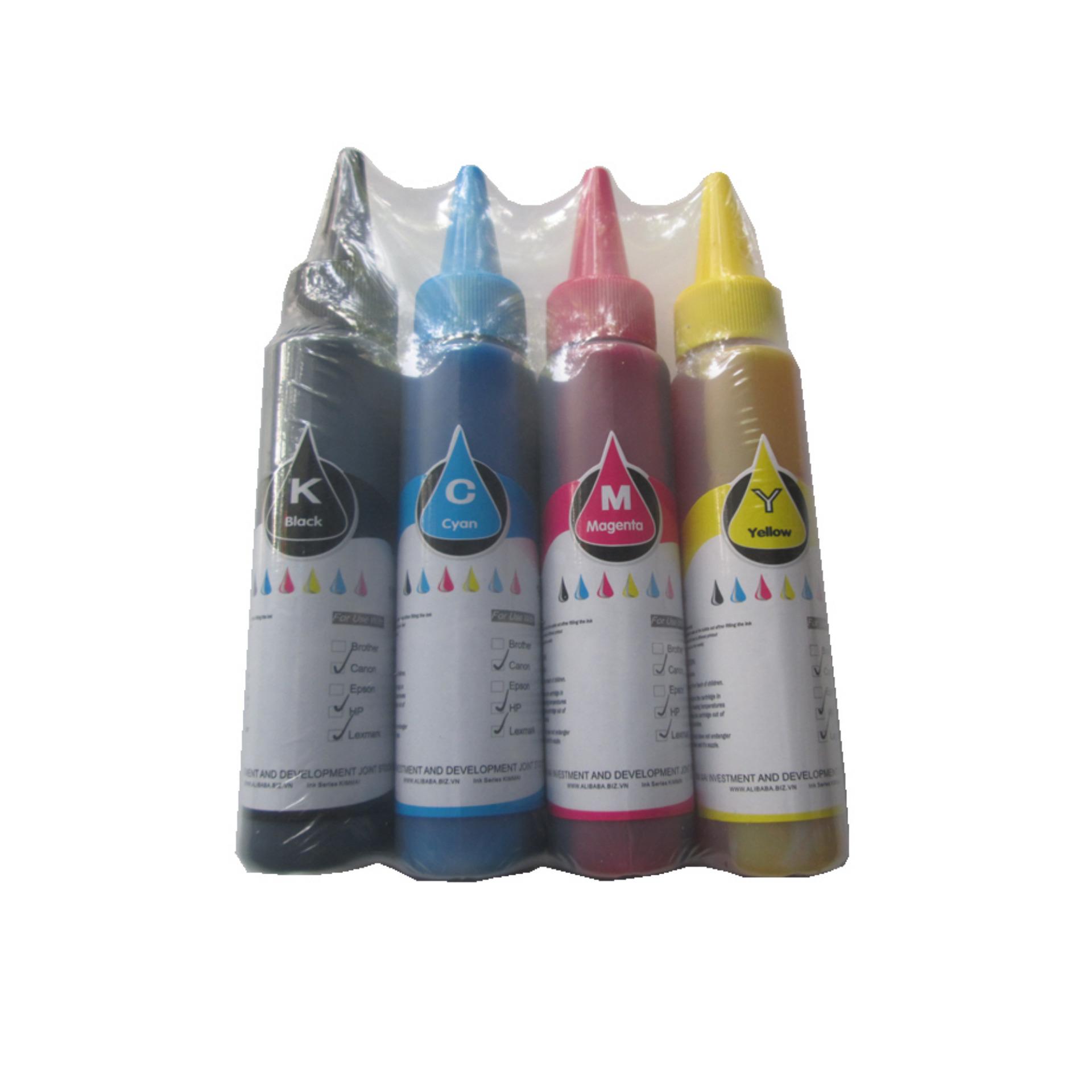 Mực in phun 4 màu đen, xanh, đỏ, vàng Kim Mai cho máy HP Deskjet Ink Advantage 1115, 3775, 2132
