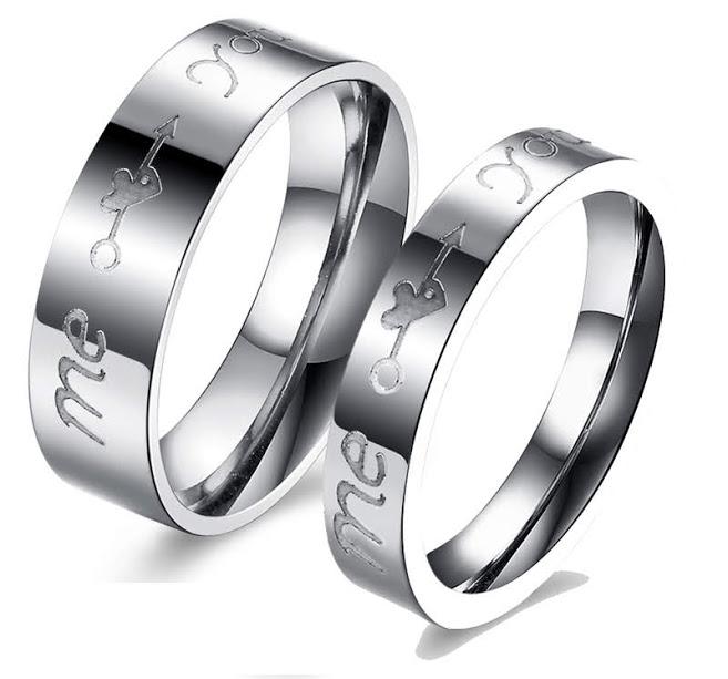Nhẫn cặp ME YOU inox 100% cao cấp NC117
