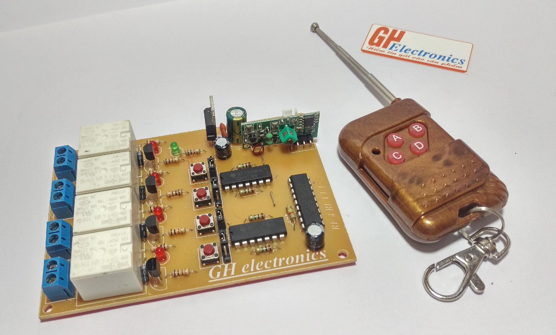Bộ điều khiển từ xa 4 thiết bị GH Electronics 12V 100m