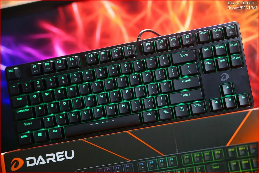 Phím cơ DareU EK880 RGB Black Red Switch BH 2 năm