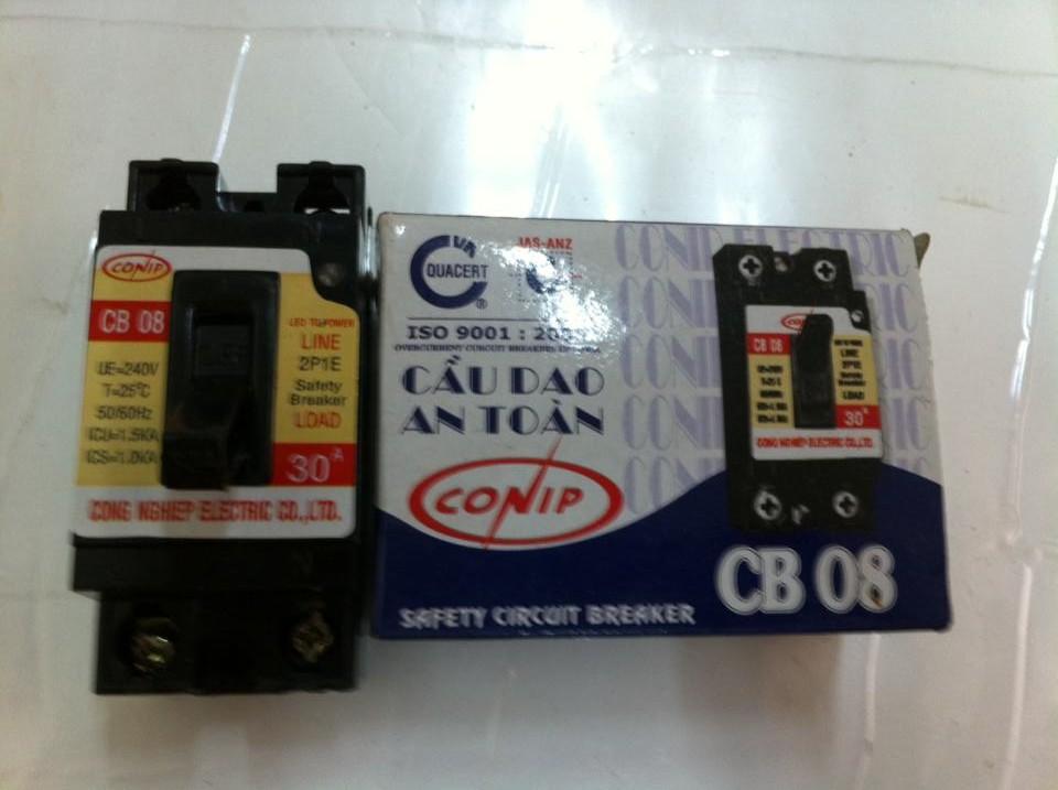 CB Cóc 30A Conip / Cầu dao an toàn 30A