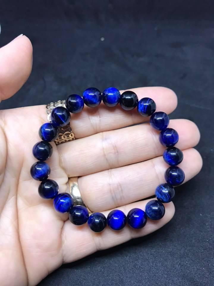 [HCM]VÒNG TAY ĐÁ MẮT HỔ XANH DƯƠNG 8LY