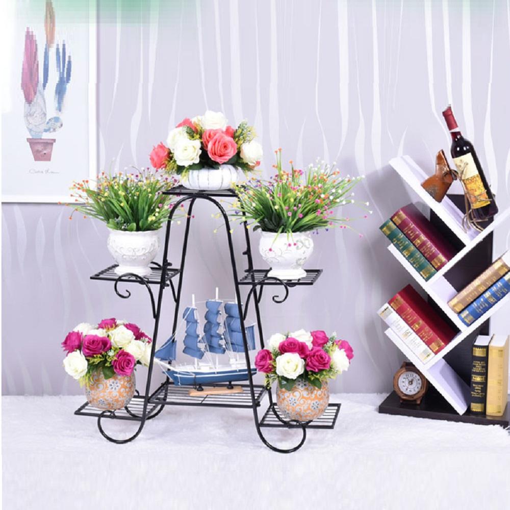Kệ sắt để cây cảnh 6 tầng màu đen