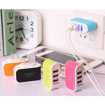 Cốc sạc điện thoại đa năng 3 cổng USB