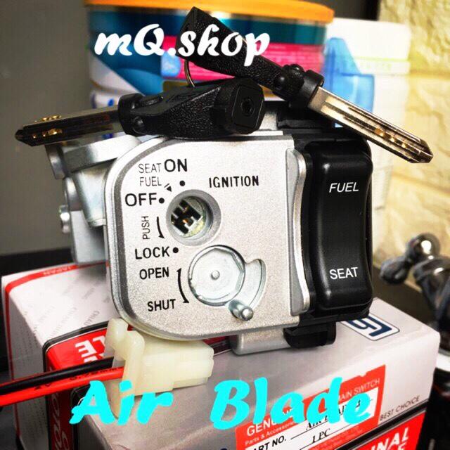 Bộ ổ khóa xe máy Air Blade 110 (6 cạnh)