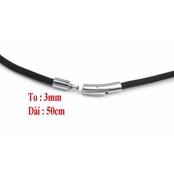 Dây chuyền nam dù đen của thái 3mm, dn070