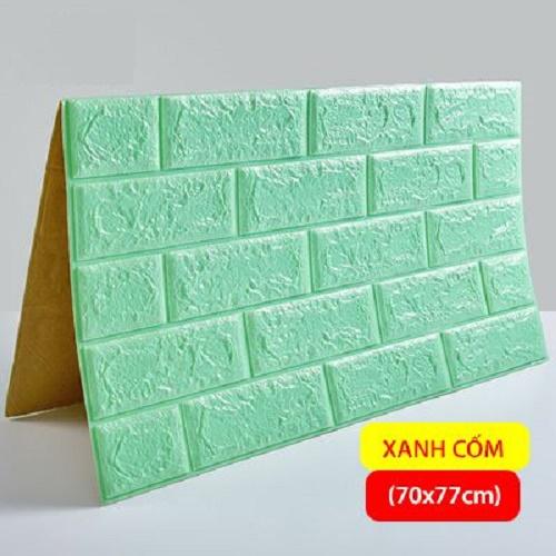 COMBO 5 Xốp dán tường 3D giả gạch màu Xanh cốm