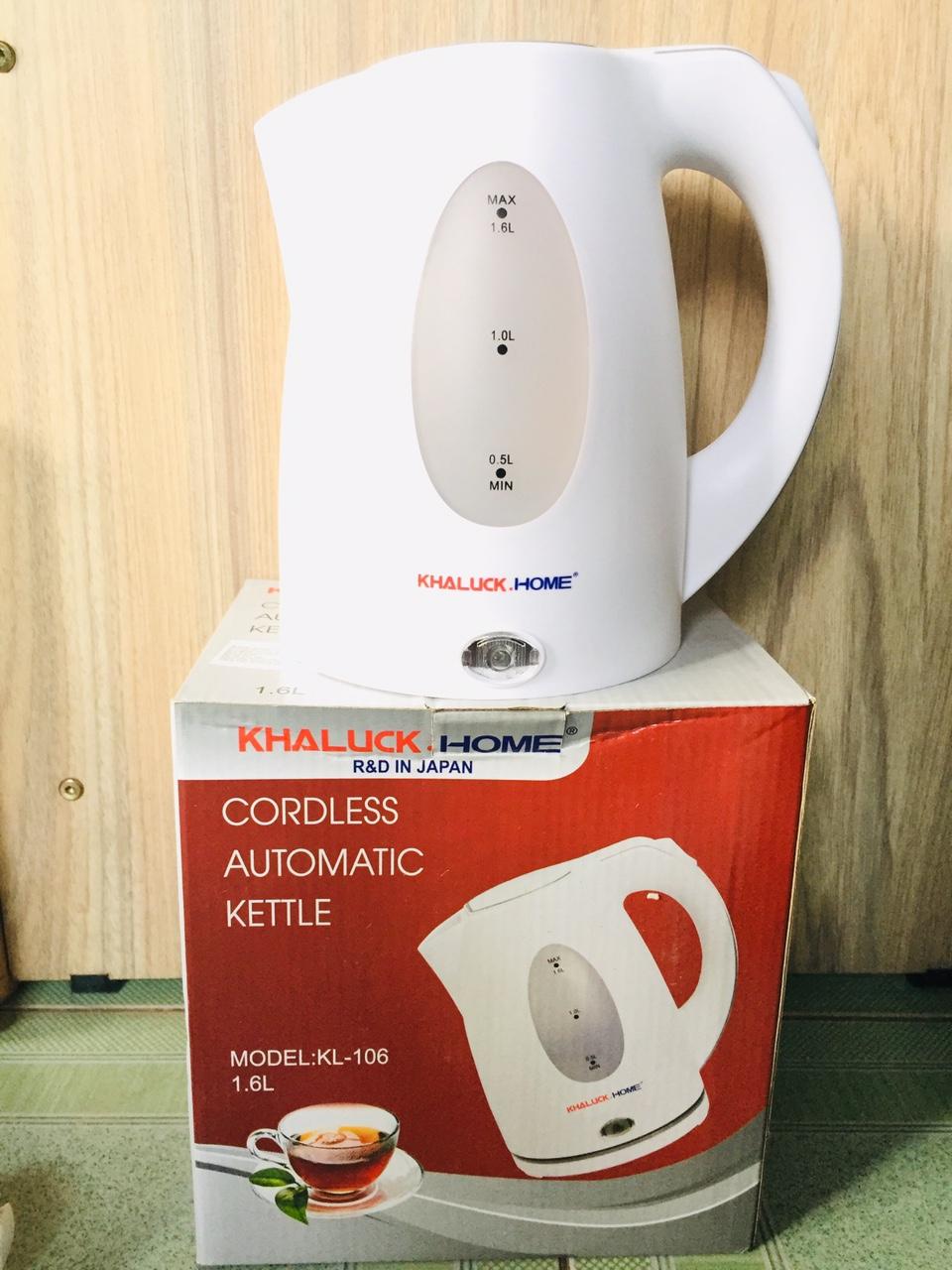 [HCM]Ấm đun siêu tốc Khaluck.Home KL - 106 1.6L (Trắng)