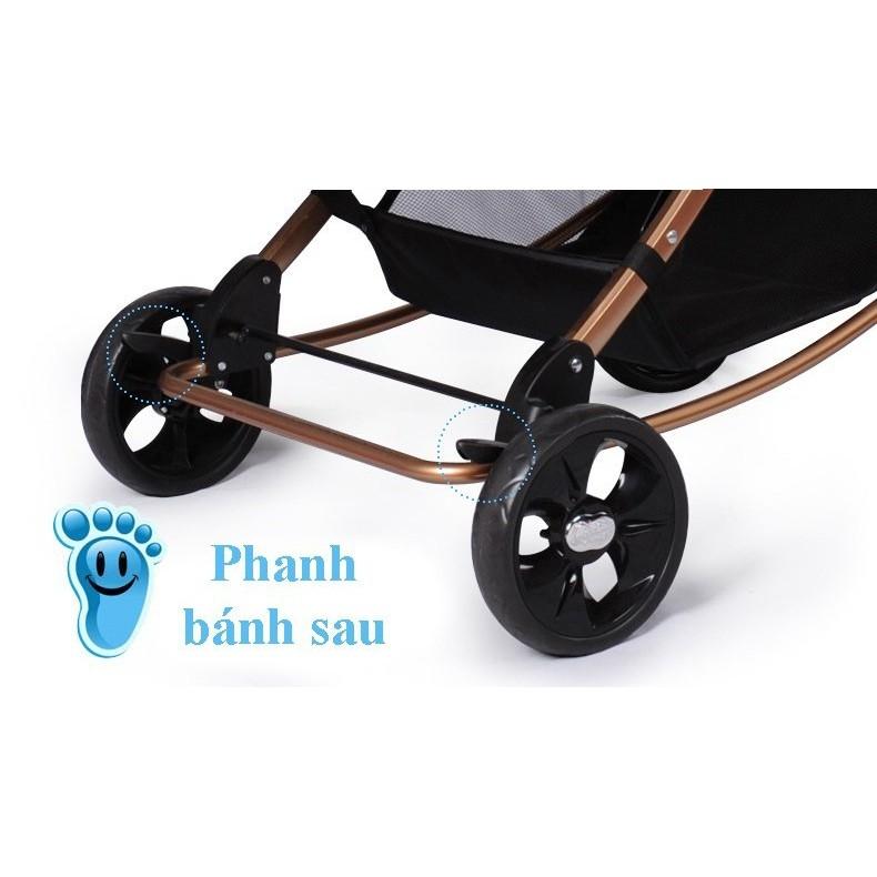 Xe đẩy bập bênh 2 chiều cho trẻ em Baobaohao C3 (Đen phối Hồng)